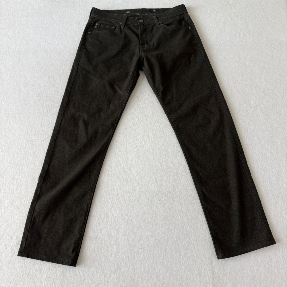 AG Adriano Goldschmied Tellis Modern Slim Pants Mens 30 Dark Olive Green